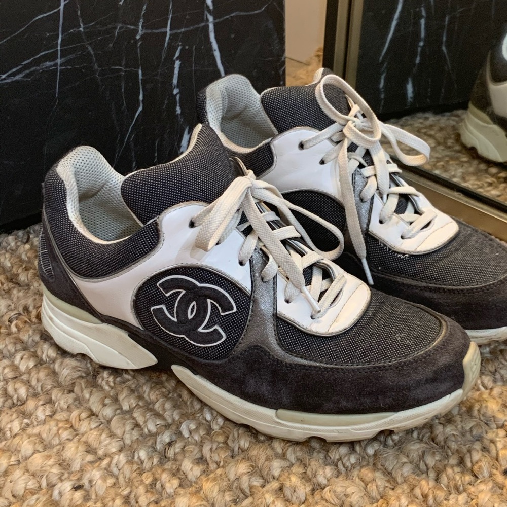 chanel 2016 grey cruise sneakers 39